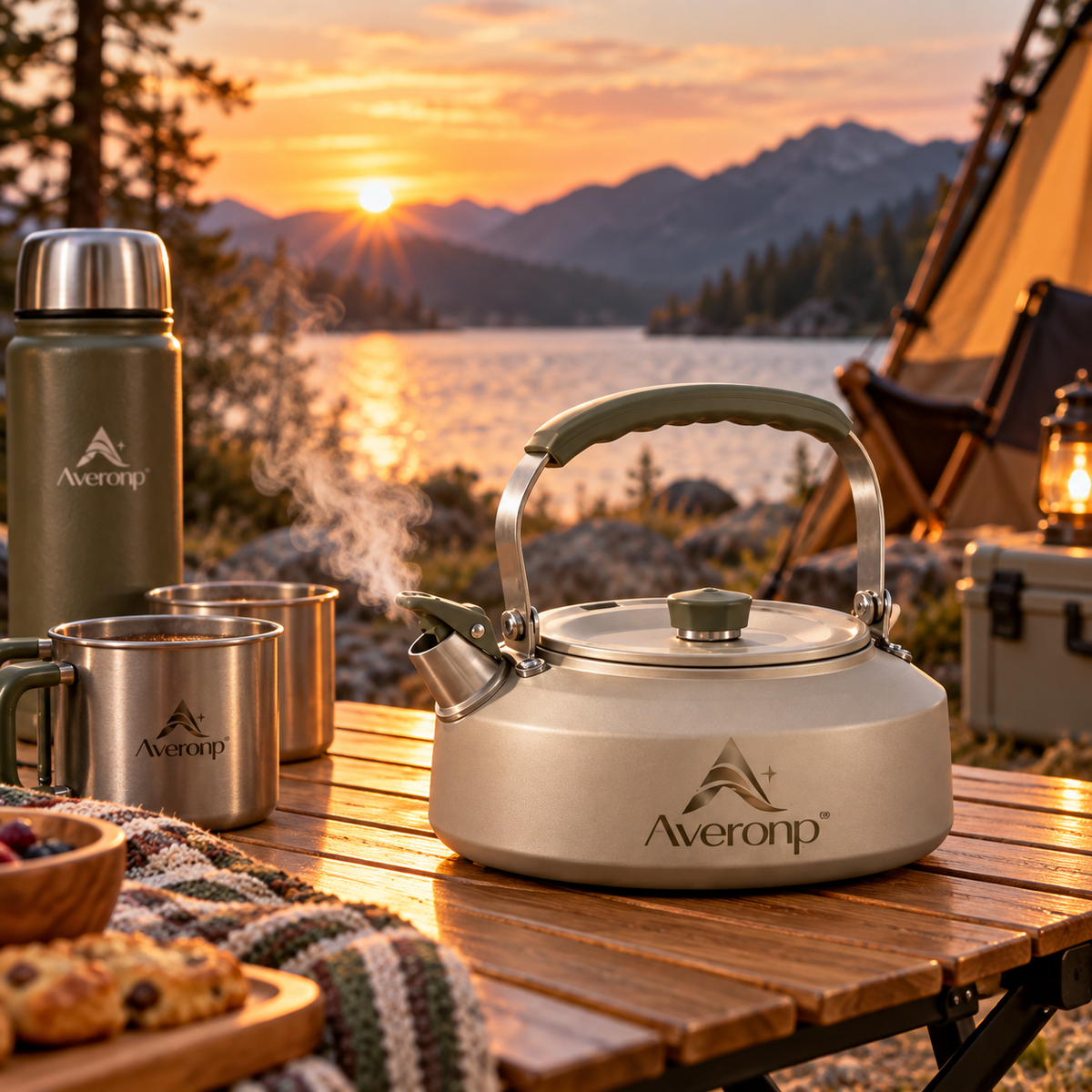 Averonp™ LatchNest Camp Kettle